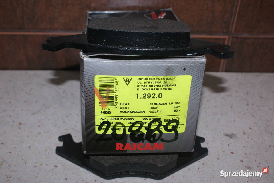 36539 ABS KLOCKI HAMULC VW GOLF II 8392 1016D Ze Pozostałe mazowieckie sprzedam