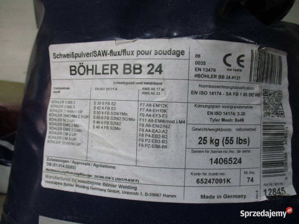 Topnik aglomerowany fluorowozasadowy Bohler BB Mogilno