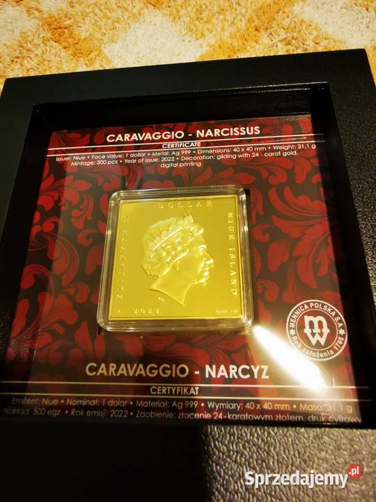2022 Niue 1 Caravaggio Narcyz 1oz ag999 unikat Warszawa sprzedam