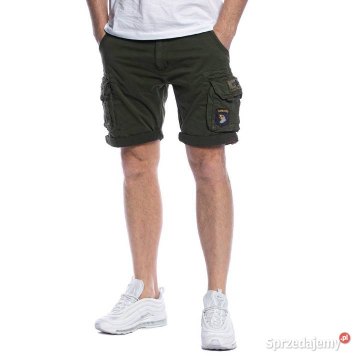 ALPHA INDUSTRIES krótkie szorty CREW PATCH dark Warszawa sprzedam
