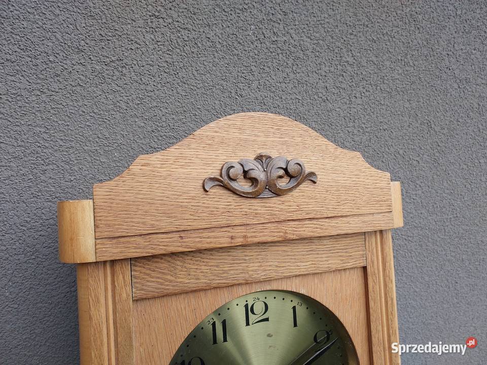 Stary zegar ścienny sprawny ładny film gongu Tczew sprzedam