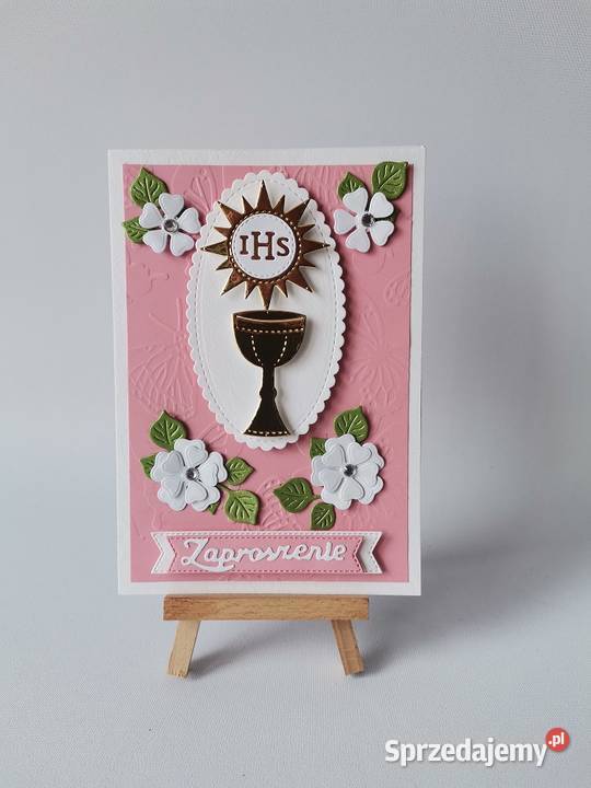 Zaproszenia Komunia Dziewczynka Kielich Poznań sprzedam