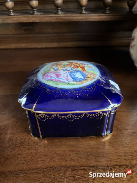 Puzderko szkatułka z dekorem Miłości wiedeńskiej Gdańsk