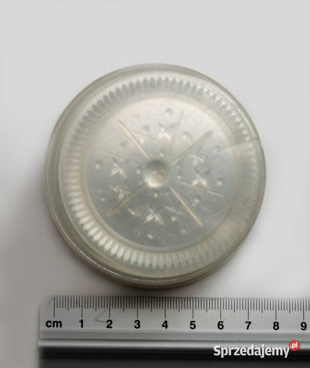 Talerzyki plastikowe w pudełku komplet PRL lubelskie Lublin