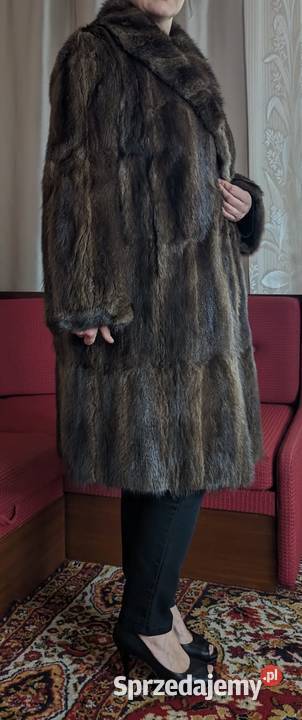 Futro naturalne vintage z piżmaka LXL Skóra naturalna  Lublin