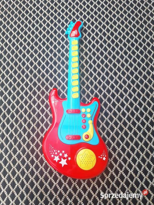 Gitara zabawkowa dzieci interaktywna OKAZJA Lutynia