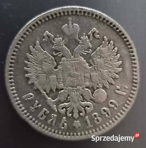 1 Rubel 1899 r Rosja Mikołaj II Romanow FZ wielkopolskie