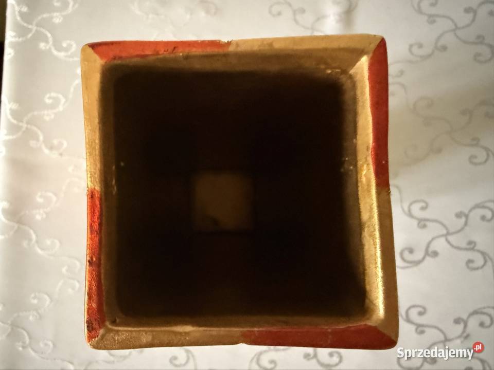 Wazon ceramiczny Rojek Decor złoto pomarańczowy Wazony Czerwionka-Leszczyny