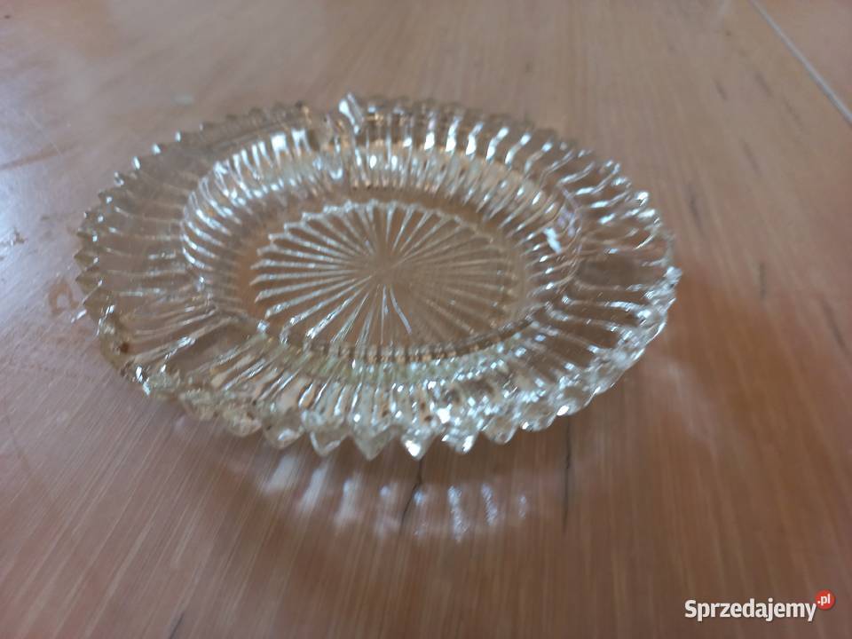 Stara kryształowa popielnica PRL Piastów