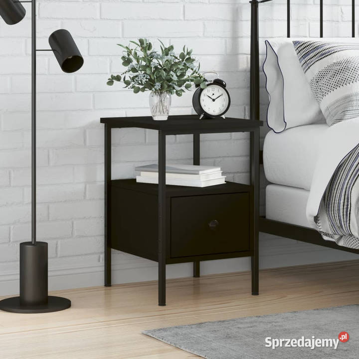 Szafka nocna czarna 34x36x50 materiał Warszawa