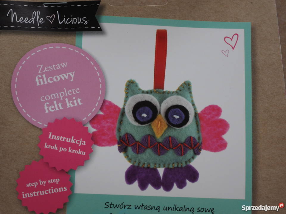 Zestaw kreatywny sowa do szycia filc rękodzieło Warszawa