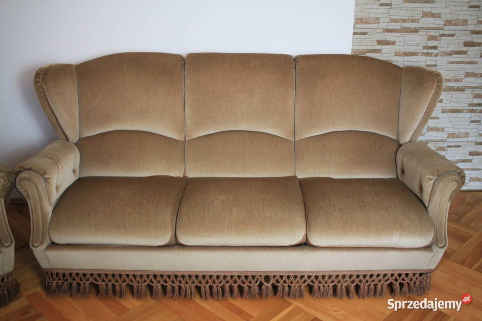 Piękny komplet wypoczynkowy trójka fotel Pszczyna