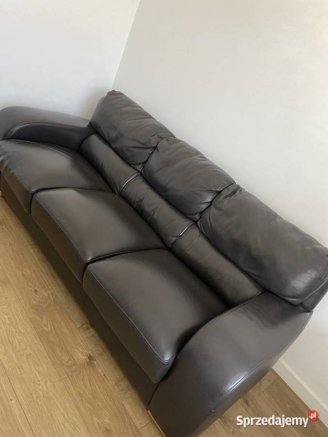 Komplet skórzany rozkładana kanapa i fotel 206cm Józefosław sprzedam