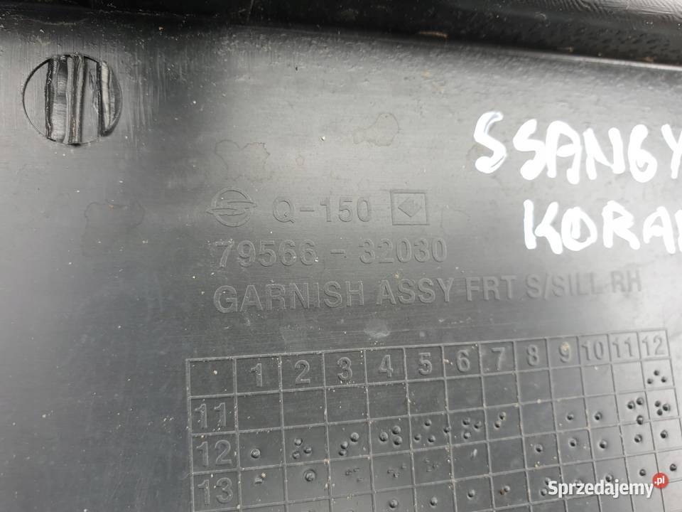 SsangYong Korando III sports LISTWA PROGOWA