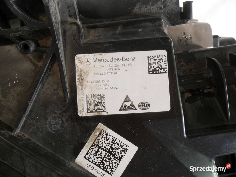 Mercedes Citan W420 LED reflektor lewy przedni