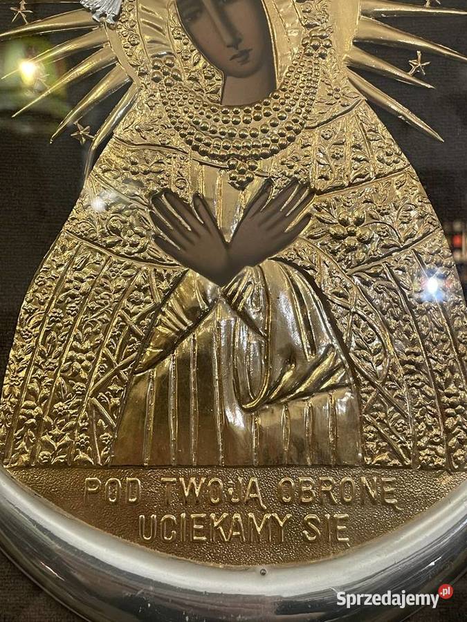 Ikona Matki Boskiej Ostrobramskiej pozłacana Kraków