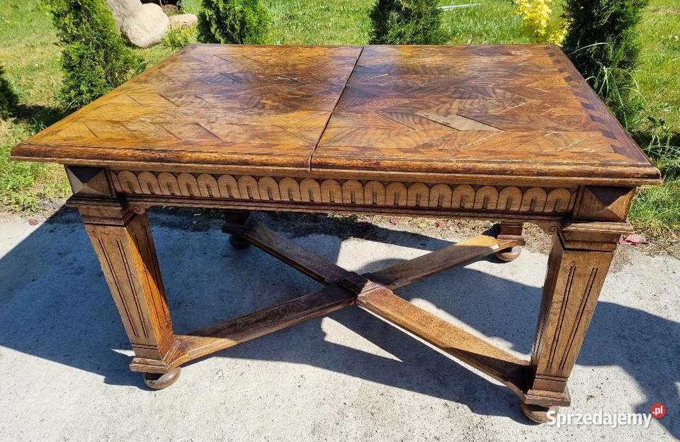 Komplet dębowych mebli stół 6 krzeseł 8639 Szczecin