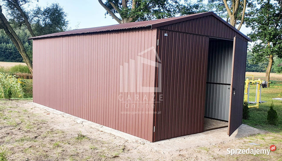 GARAŻ BLASZANY 3m x 5m dwuspad pion kwaterki Leszno