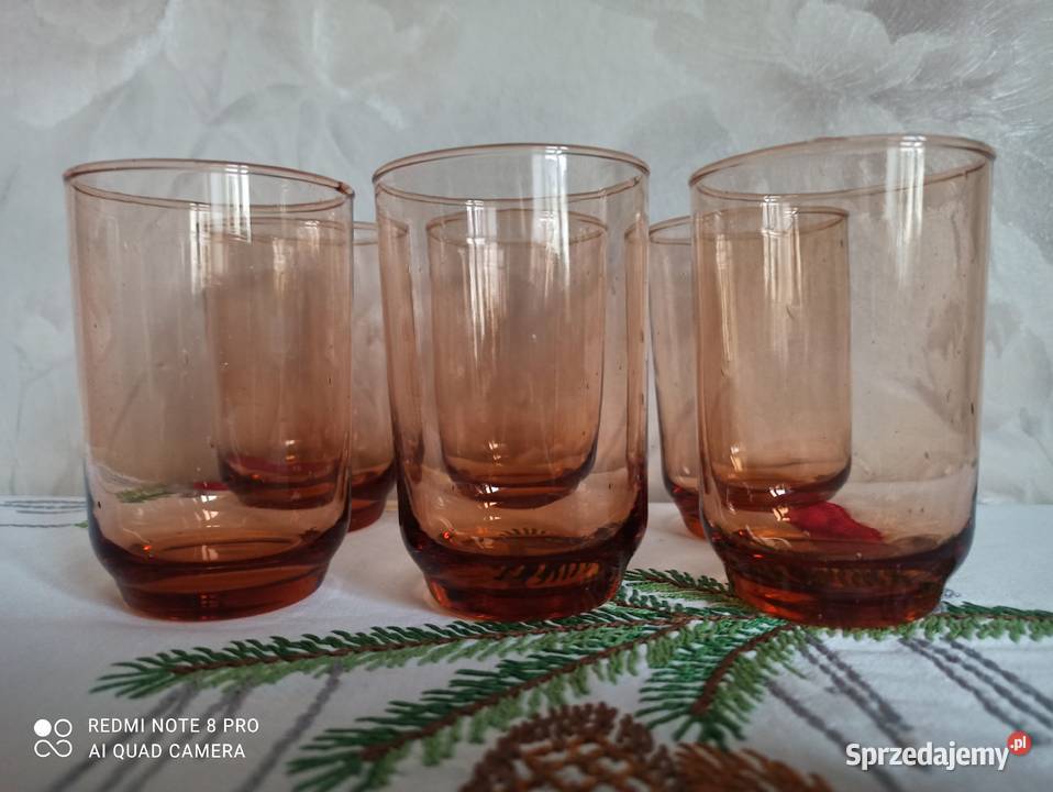 Szklanki szkło łososiowe podlaskie Białystok