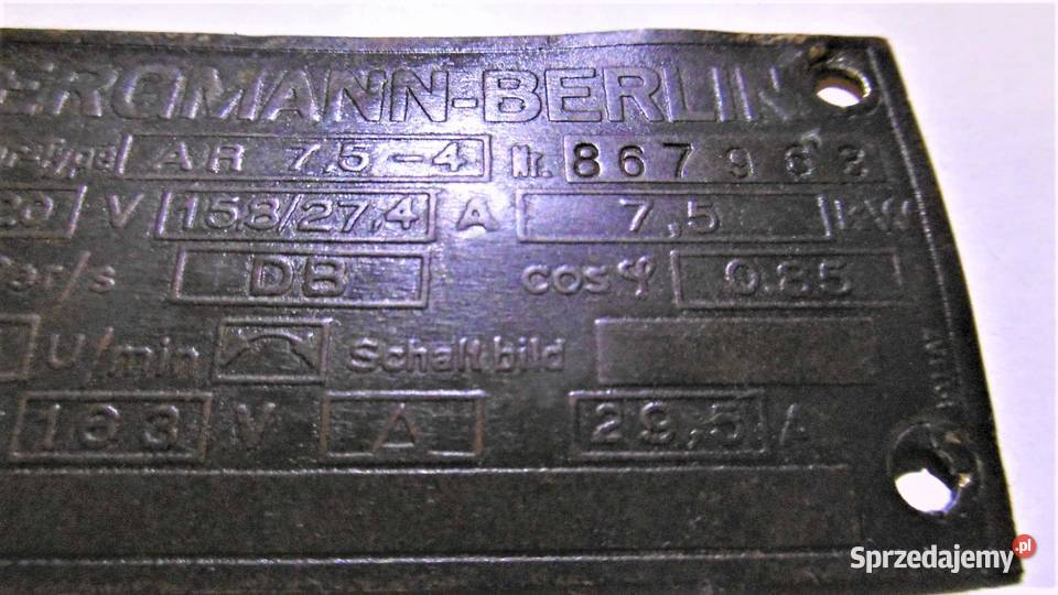 tablliczka znamionowa BERGMANN BERLIN Kolekcje Namysłów