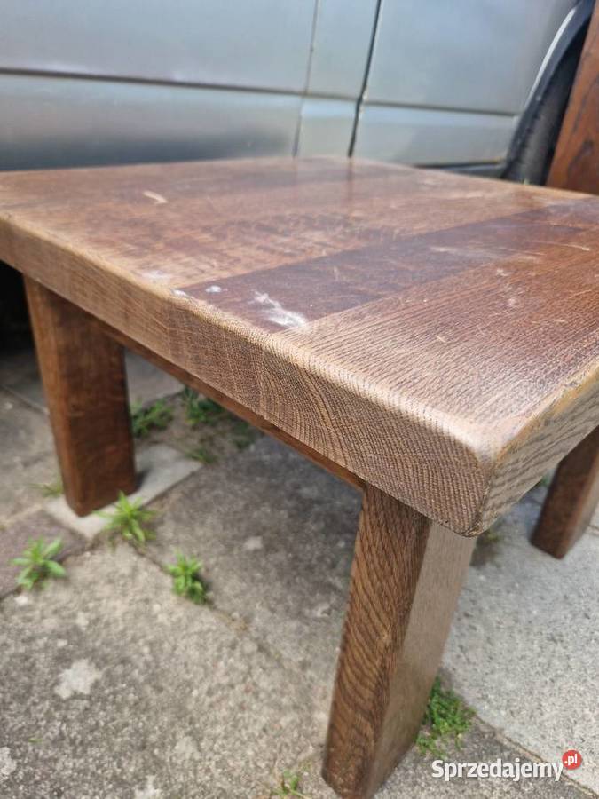Stolik drewniany z litego drewna import Holandia Ciechocinek