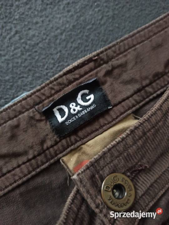 Brązowe spodnie Dolce Gabbana Glamour spodenki Warszawa