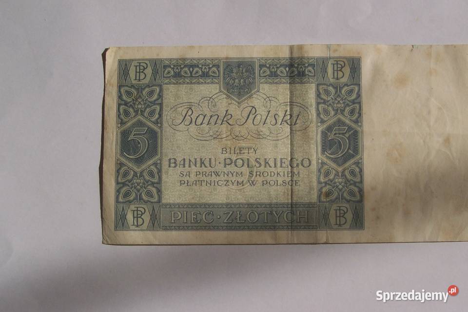 Banknot Bank Polski 5 1930 r Seria CA Pozostałe małopolskie Kraków sprzedam