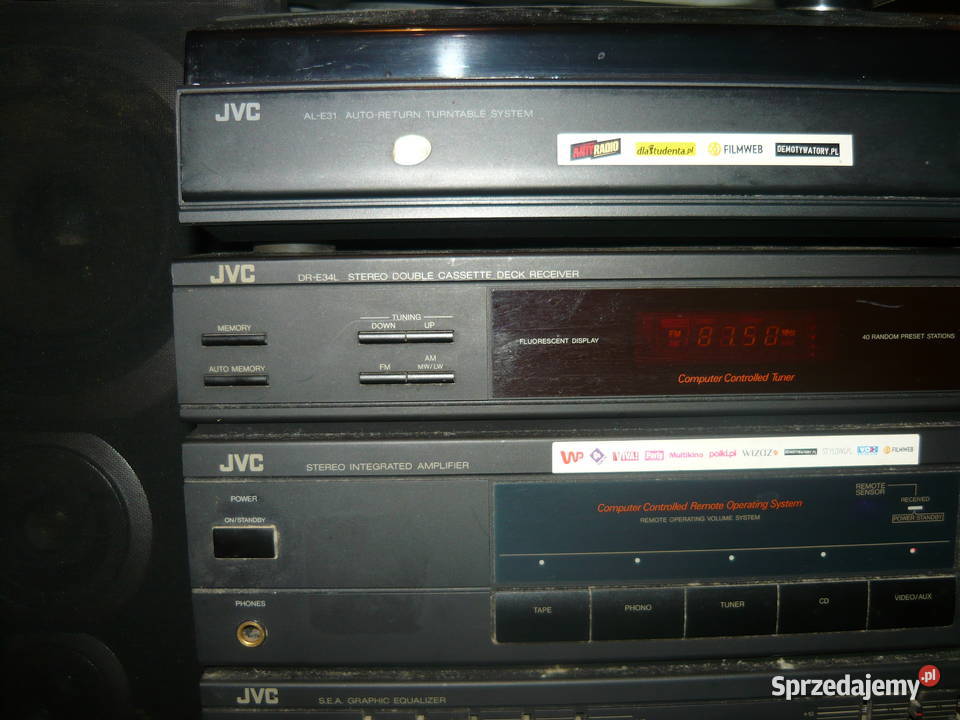 zestaw stereo jvc gramofon ale31 cd xlv242 deck Wieże i miniwieże Audio Białystok sprzedam