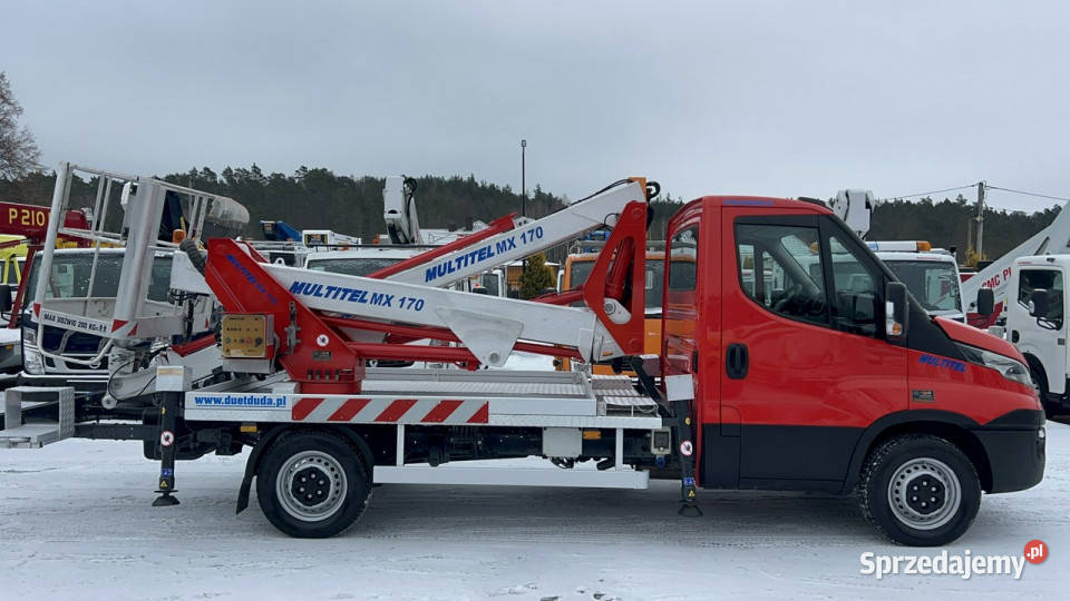 Iveco Daily 35S12 Koszowy Zwyżka MX170 17m UDT wspomaganie kierownicy świętokrzyskie Widełki