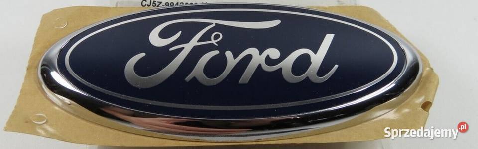 Emblemat Ford 175x75mm znaczek niebieski Słubice