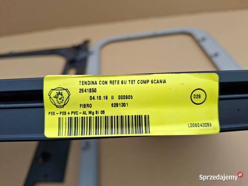 SCANIA RS RAMKA ROLETA ŻALUZJA SZYBERDACHU Motoryzacja