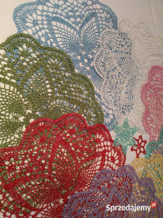 Błyszczące kolorowe serwetki ręcznie robione na lubelskie sprzedam