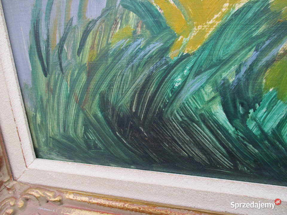 Obraz olejny Szwecja lata 70 Lublin sprzedam