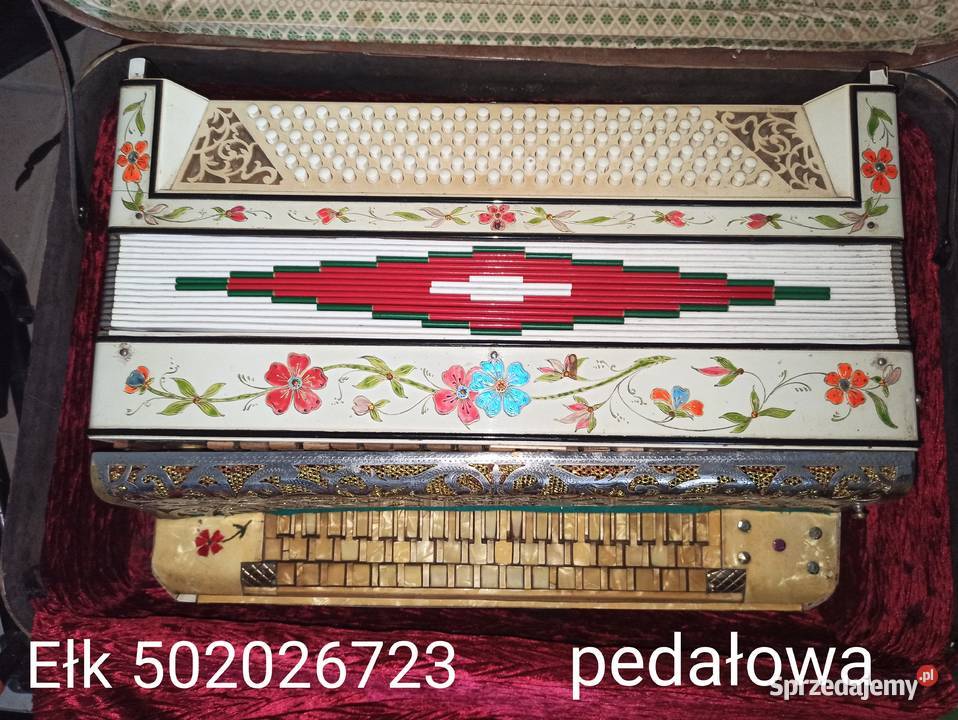 akordeon harmonia zabytkowa pedałowa 120 basów Instrumenty klawiszowe i MIDI Ełk