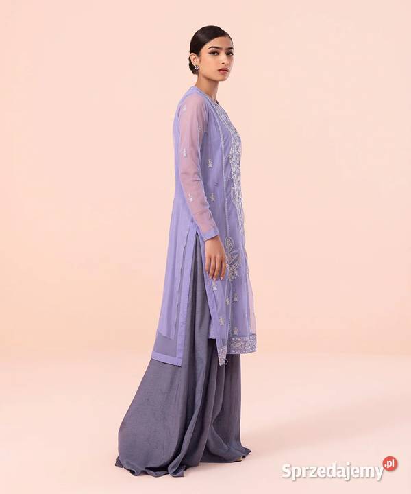 Długa fioletowa tunika S 36 orient Bollywood Moda i Styl Szczecin
