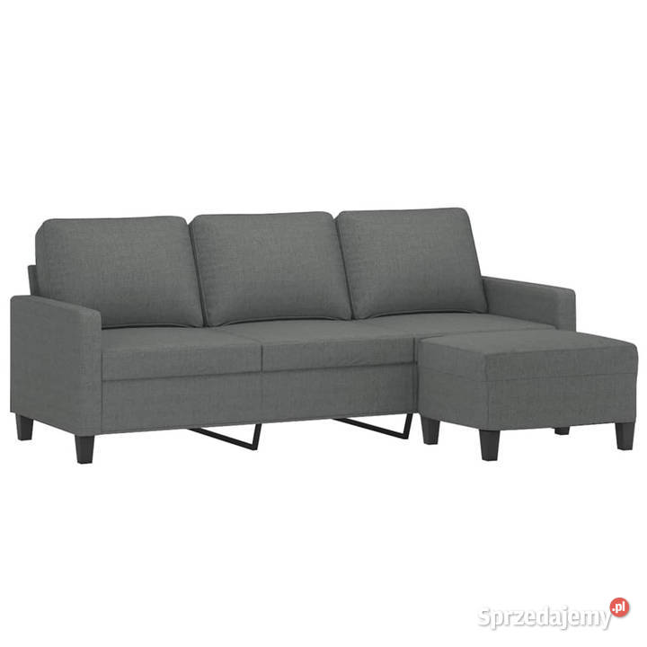 3osobowa sofa z podnóżkiem ciemnoszary 180 Warszawa