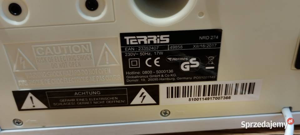 Radio Cyfrowe TERRIS NRD 274 DAB Bluetooth Stan Radioodtwarzacze sprzedam
