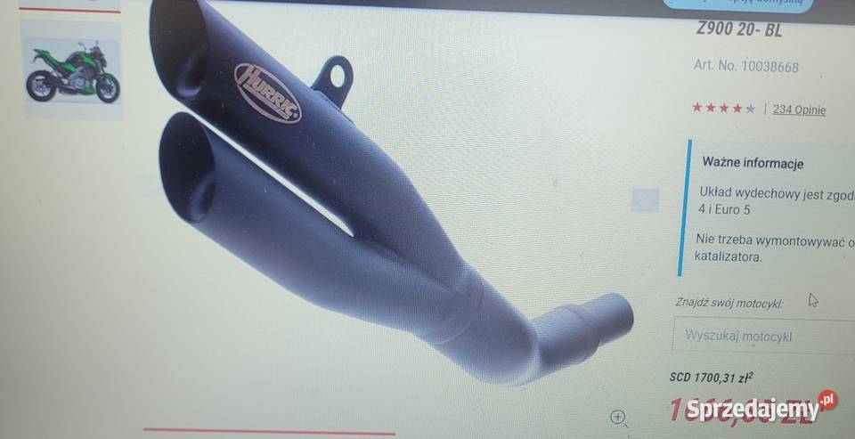 KAWASAKI Z900 Z 900 HURRIC OEM WYDECH TŁUMIK Nowy Tomyśl