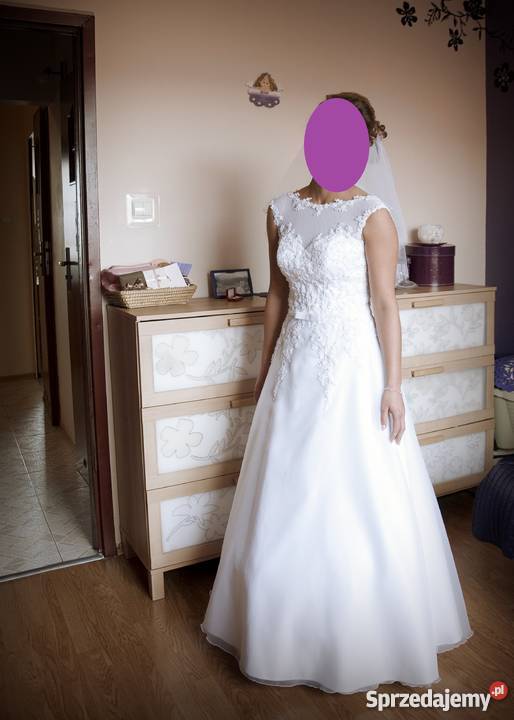 Przecudna suknia ślubna Agnes 11988 welon 95cm Gdynia