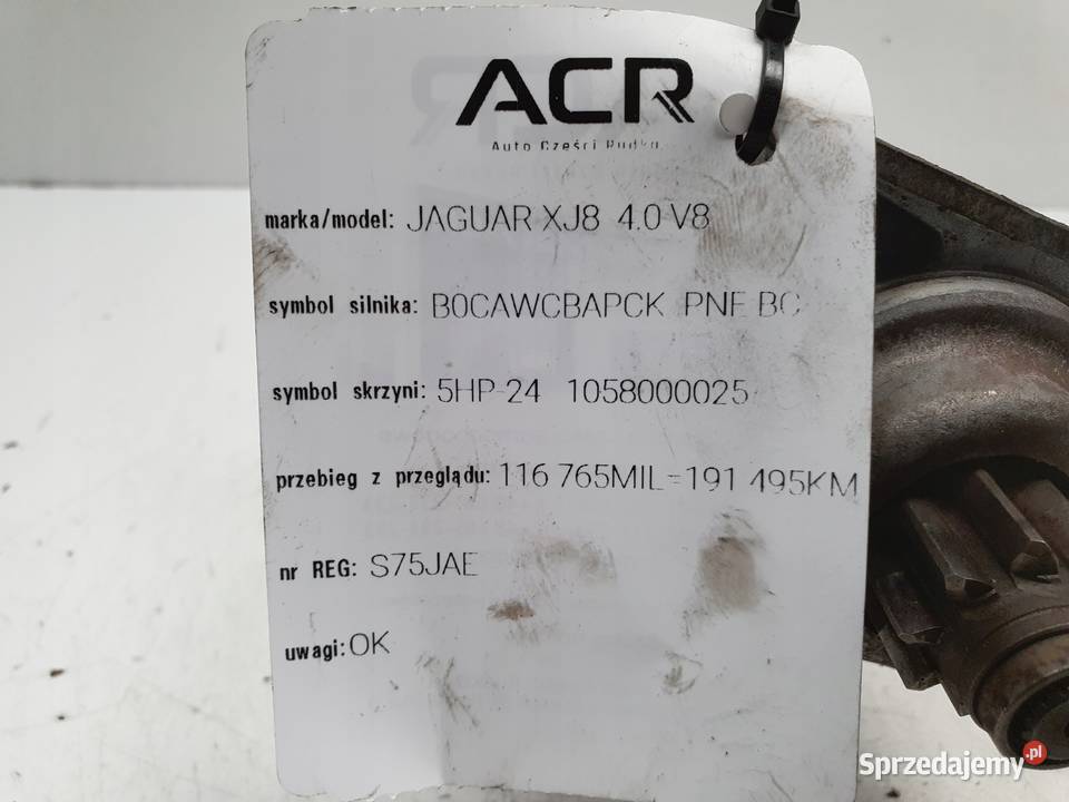 ROZRUSZNIK Jaguar XJ8 XK8 40 V8 Układ elektryczny silnika Chełm