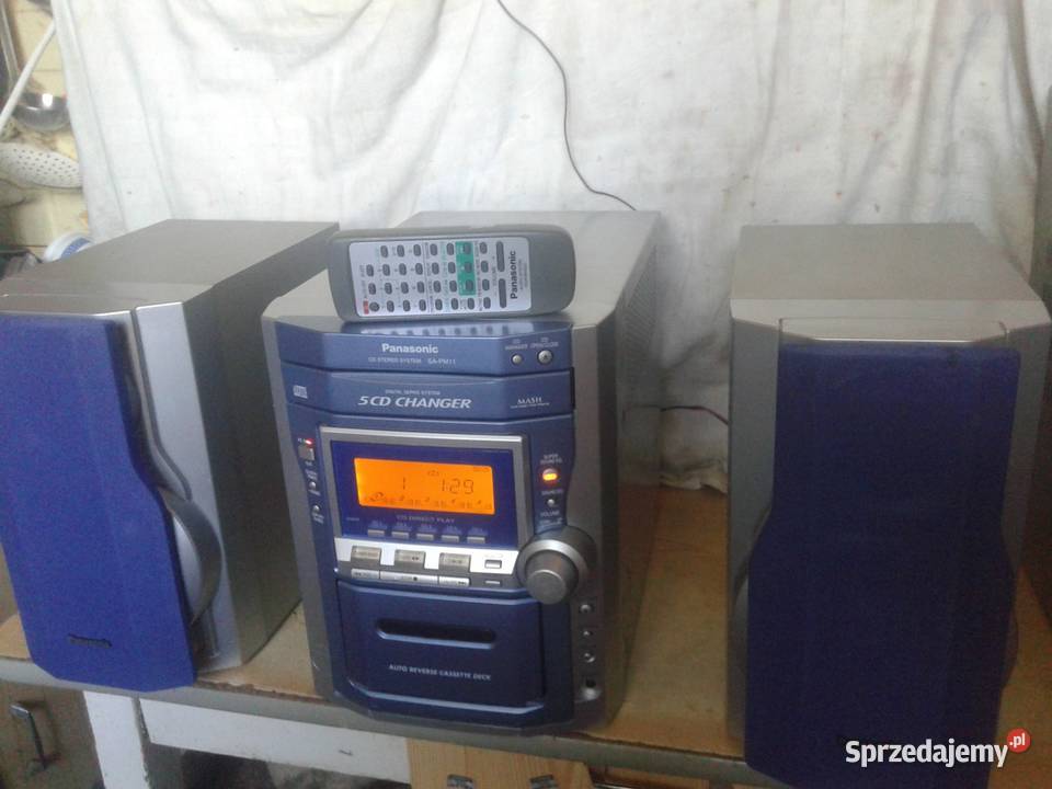 radio kseta CD wieża PANASONIC komplet z pilotem sprzedam