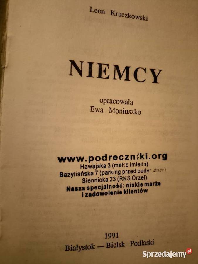 Niemcy Kruczkowskiego analizy literatury Książki i Podręczniki Warszawa
