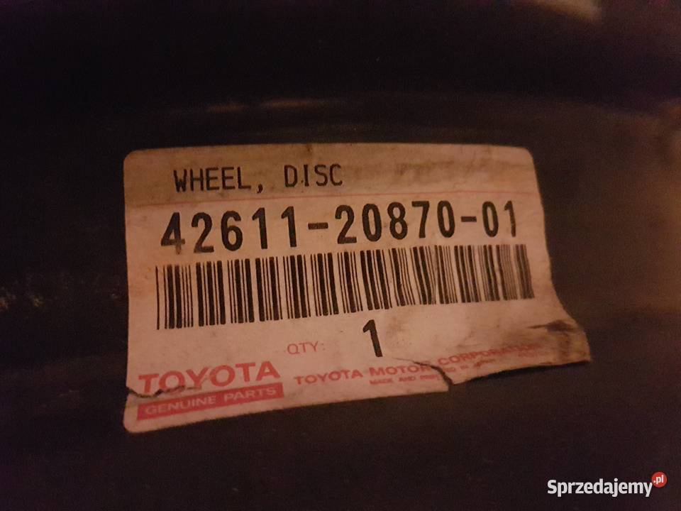 Oryginalne felgi stalowe Toyota 15 5x100 Okazja Radom