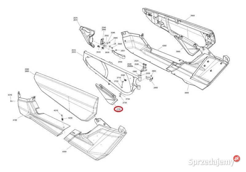Panel dolny lewych drzwi CanAm Maverick BRP Nowy Sącz
