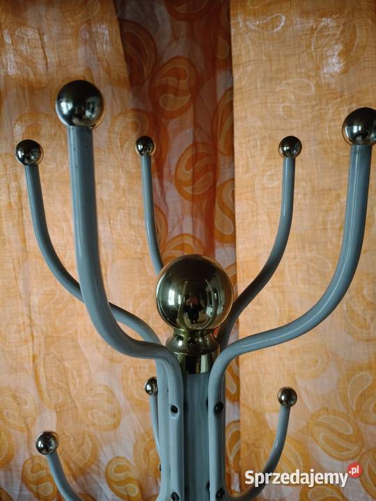 wieszak loft retro biały złoty metal i plastik Poznań sprzedam