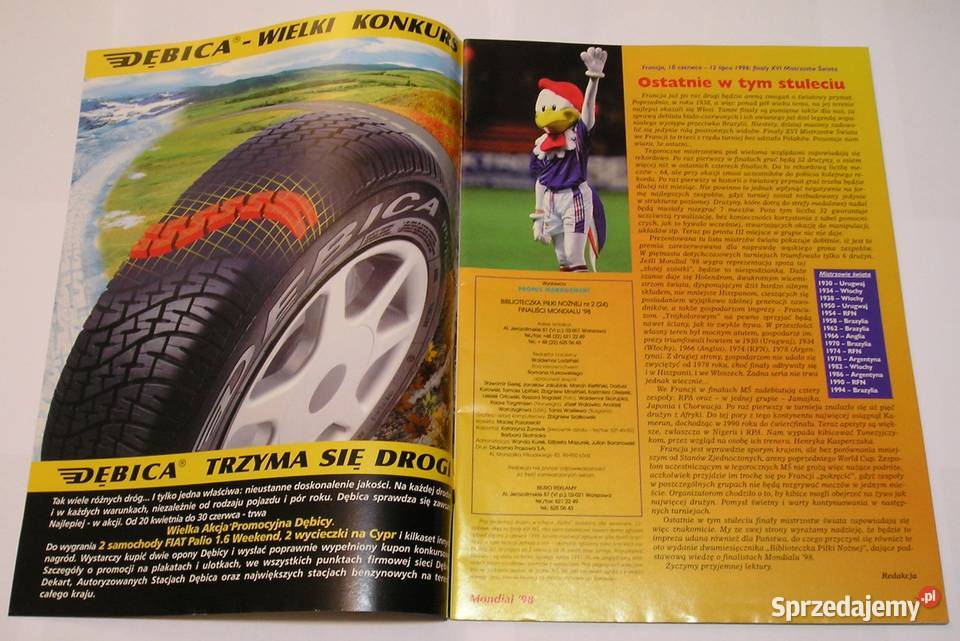 PIŁKA NOŻNA FINALIŚCI MONDIALU 98 MUNDIALU łódzkie