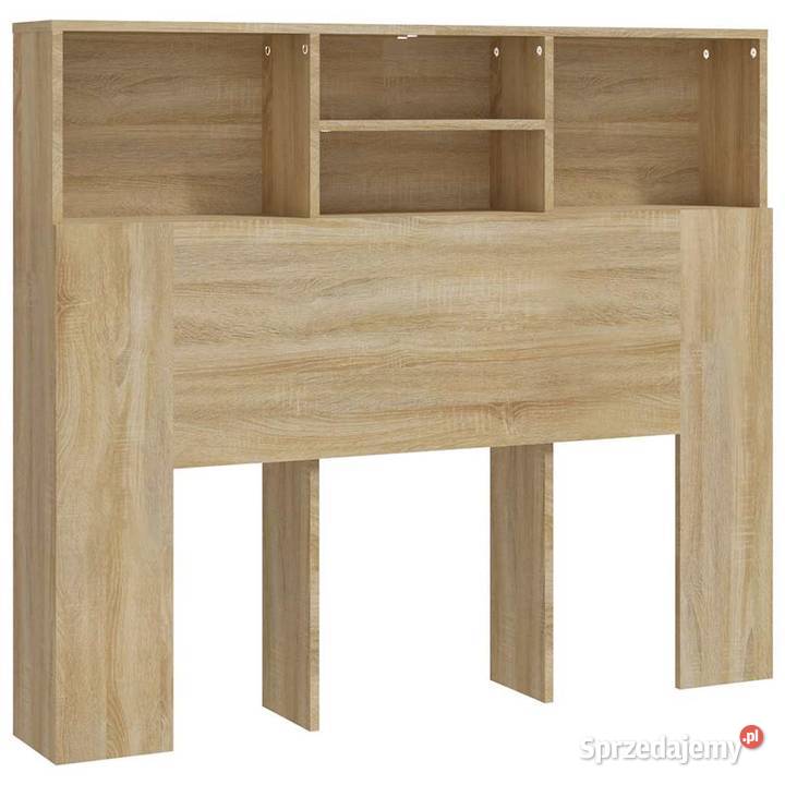 vidaXL Wezgłowie łóżka z półkami dąb Warszawa
