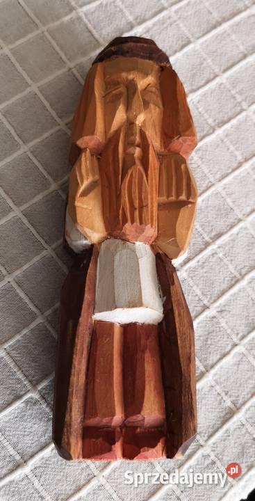 Stara rzeźba ludowa chłopa śląskie Katowice