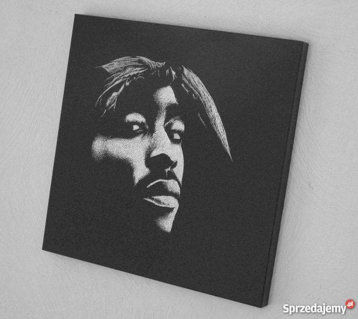 Tupac 2pac Obraz ręcznie grawerowany w blasze Sztuka współczesna Sandomierz