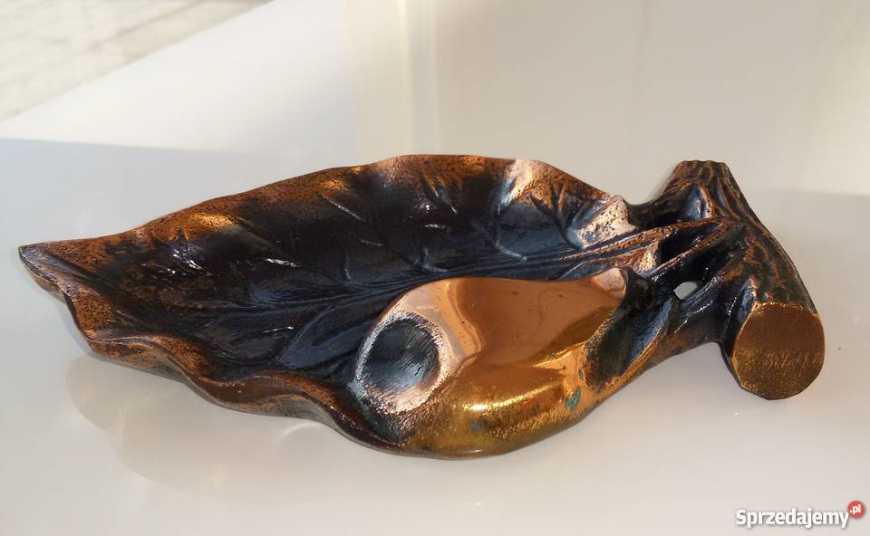 Niespotykana metalowa popielniczka GRUSZA odlew Warszawa sprzedam